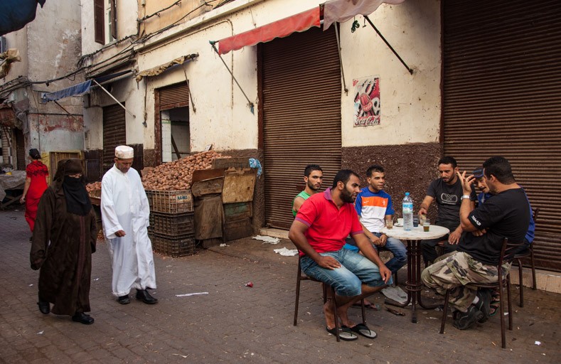 カサブランカのメディナ カサブランカ旧市街　モロッコ　カサブランカ　ハッサン５世モスク　Morocco Casablanca