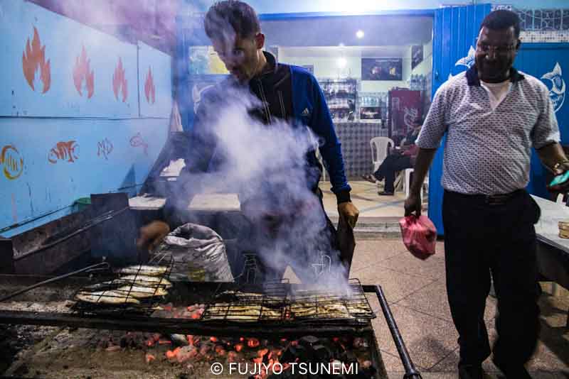 モロッコ料理　Morocco food モロッコの焼き魚