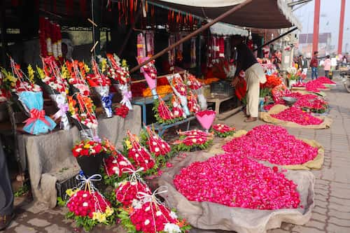 ラホールのフラワーマーケット Sagian Flowers Market