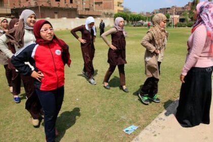 egypt-school-gymnastics-class エジプトの学校の体育の授業