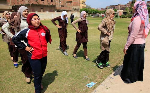 egypt-school-gymnastics-class エジプトの学校の体育の授業