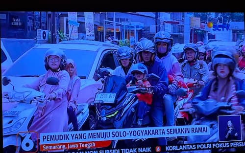 インドネシアのイード・アル＝フィトルの渋滞
